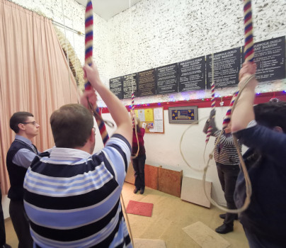 A well lit ringing room